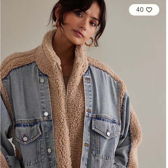 Blank NYC Jackets & Blazers - BLANK NYC & Anthropology Fuzzy  Wuzzy Sherpa Denim Jacket BNWT SOlD OUT Cozy 🧸